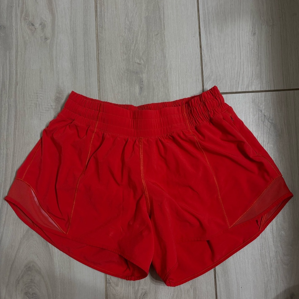 Lululemon Red 4” Hotty Hot Shorts